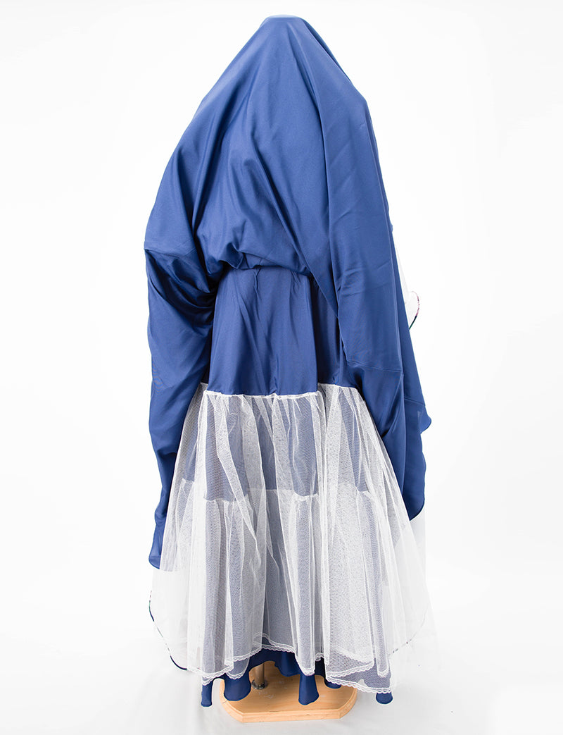 TWEED DRESS(ツイードドレス)のネイビーロングドレス・チュール/ツイルサテン｜TD1827-NYのスカートパニエ画像です。
