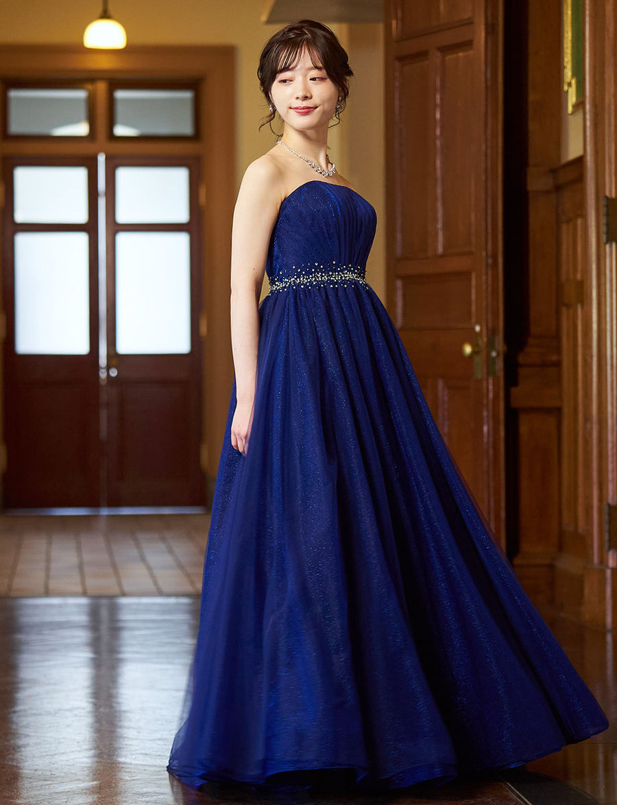 演奏会ドレス・ステージドレスにお薦めネイビーロングドレス｜Fine