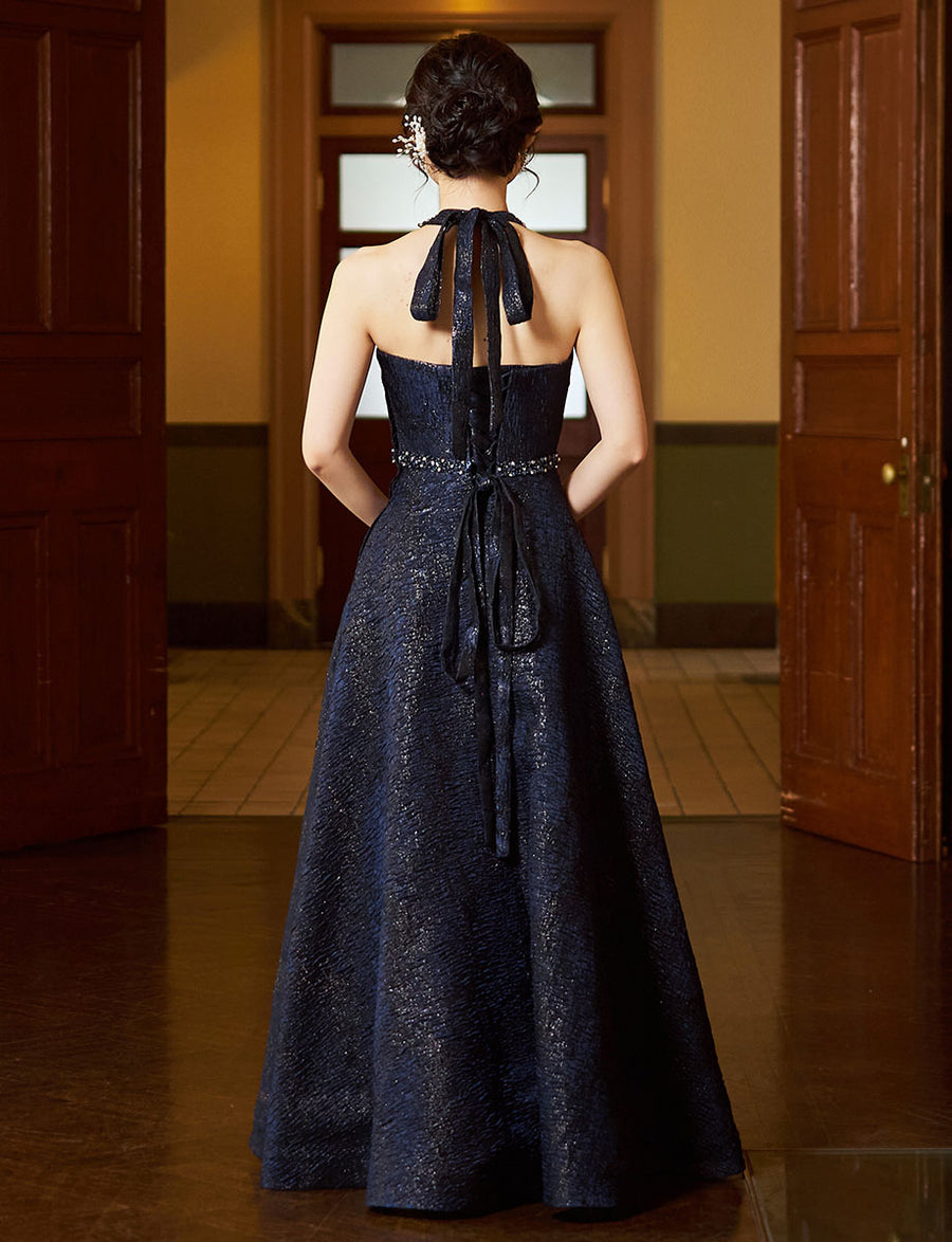 ダークネイビー 演奏会ドレス・ステージドレスにお薦めロングドレス