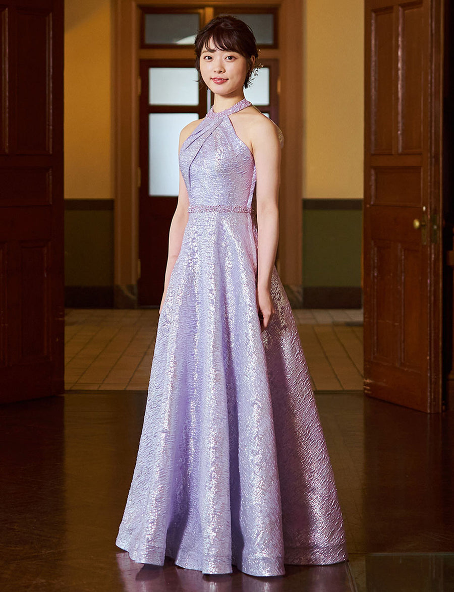 ラベンダーカラー Aライン ドレス 【演奏会 コンサート】 tweed