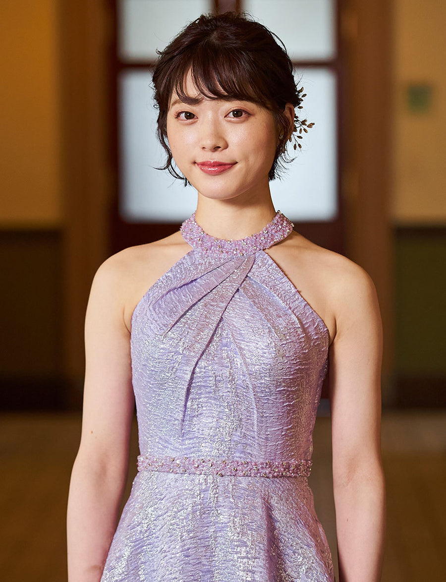 ラベンダー 演奏会ドレス・ステージドレスにお薦めロングドレス