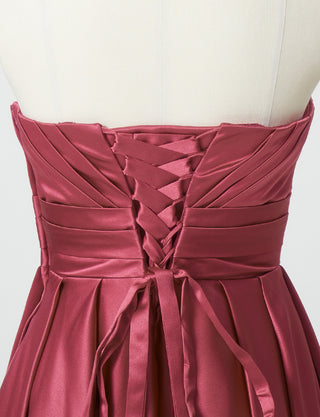 TWEED DRESS(ツイードドレス)のピンクローズロングドレス・サテン ｜TH1407-1-PKRのトルソー上半身背面画像です。