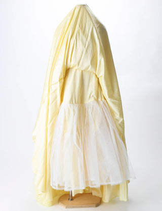 TWEED DRESS(ツイードドレス)のレモンイエローロングドレス・オーガンジー ｜TH1430-LYWのスカートパニエ画像です。