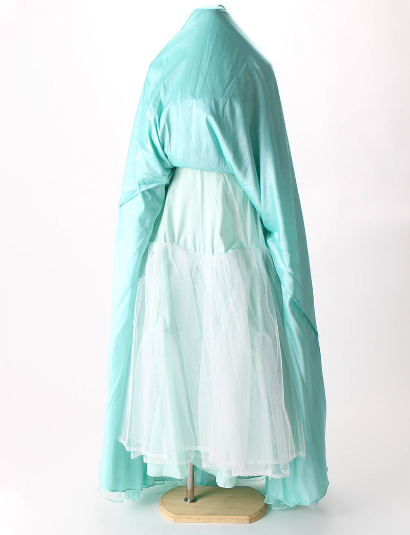 TWEED DRESS(ツイードドレス)のアクアミントロングドレス・オーガンジー ｜TH1430-AMTのスカートパニエ画像です。