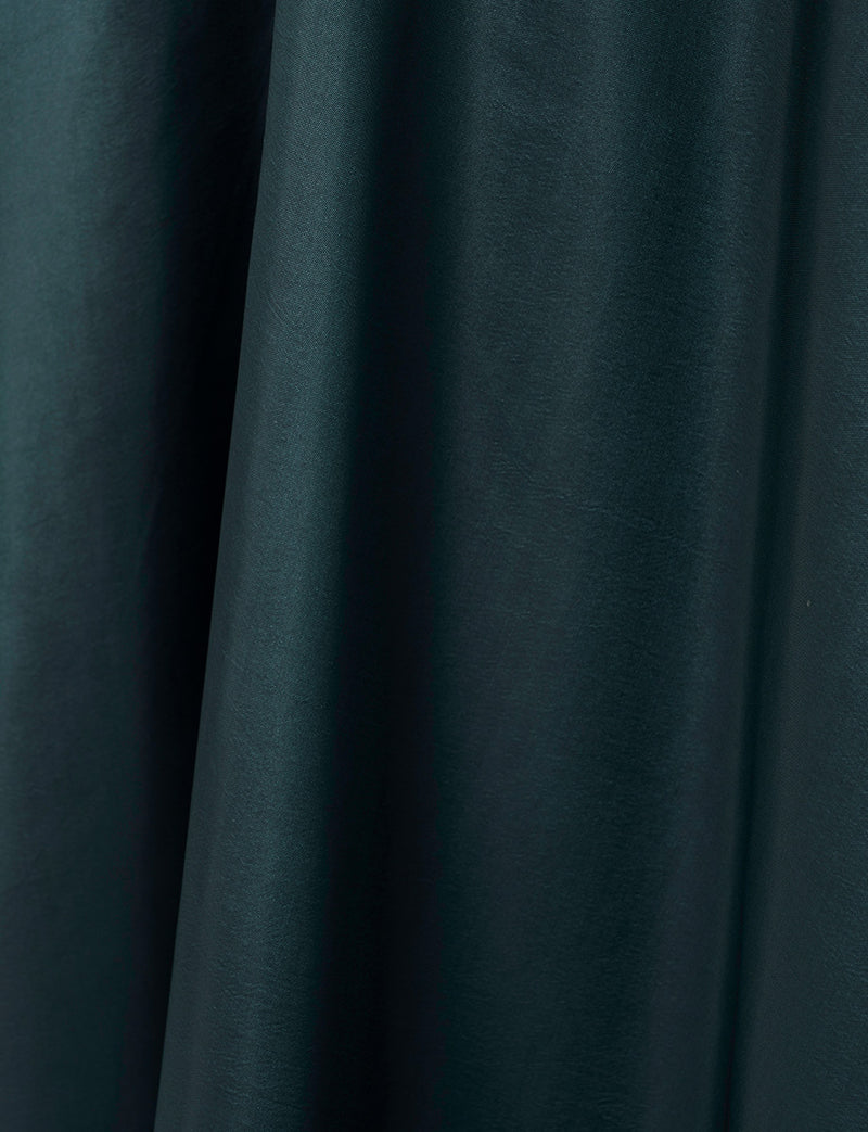 TWEED DRESS(ツイードドレス)のグリーンブラックロングドレス・タフタ｜TH1432-1-GNBKのスカート生地拡大画像です。