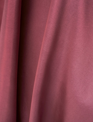 TWEED DRESS(ツイードドレス)のピンクローズロングドレス・タフタ｜TH1432-1-PKRのスカート生地拡大画像です。