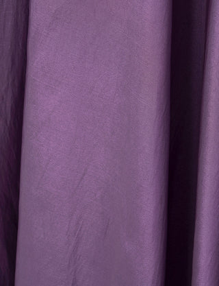 TWEED DRESS(ツイードドレス)のプラムロングドレス・タフタ｜TH1432-1-PMのスカート生地拡大画像です。
