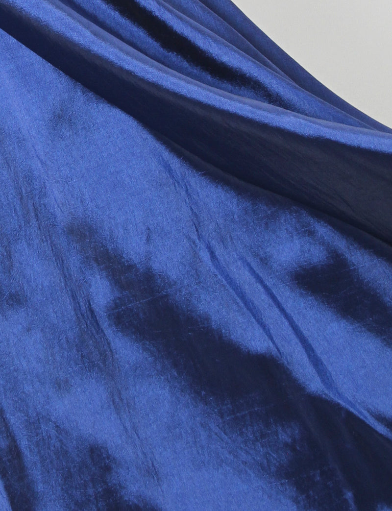 TWEED DRESS(ツイードドレス)のブルーネイビーロングドレス・タフタ｜TH1432-BLNYのスカー生地拡大画像です。