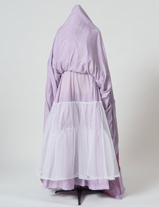 TWEED DRESS(ツイードドレス)のラベンダーロングドレス・オーガンジー｜TM1675-LVのスカートパニエ画像です。