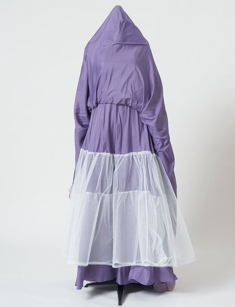 TWEED DRESS(ツイードドレス)のパープルレインロングドレス・オーガンジー｜TM1675-PERNのスカートパニエ画像です。