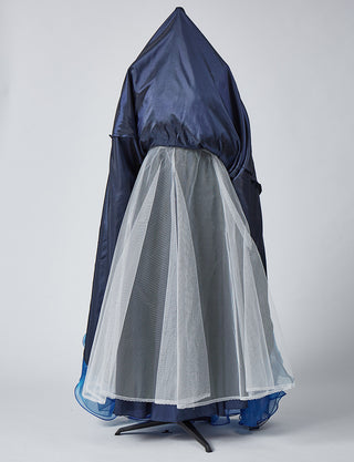 TWEED DRESS(ツイードドレス)のダークネイビーロングドレス・チュール｜TN2003-DNYのスカートパニエ画像です。