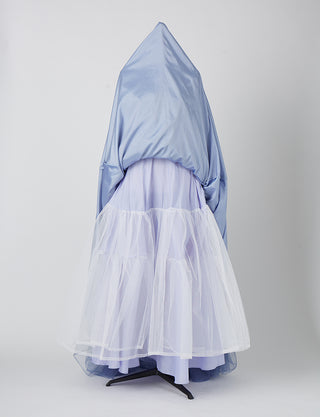 TWEED DRESS(ツイードドレス)のネイビーロングドレス・チュール｜TN2005-NYのスカートパニエ画像です。