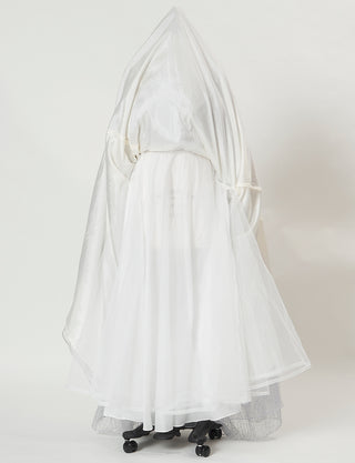 TWEED DRESS(ツイードドレス)のシルバーグレーロングドレス・チュール｜TN2009-SGYのスカートパニエ画像です。
