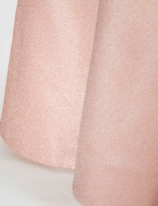 TWEED DRESS(ツイードドレス)のピンクゴールドロングドレス・グリッター生地｜TN2013-PKGDのスカート裾拡大画像です。