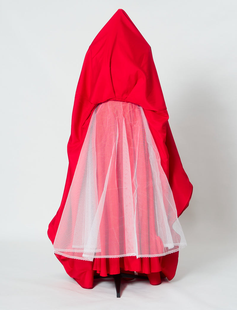 TWEED DRESS(ツイードドレス)のレッドロングドレス・グリッター生地｜TN2013-RDのスカートパニエ画像です。