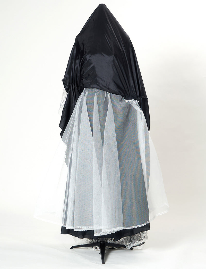 TWEED DRESS(ツイードドレス)のブラックロングドレス・チュール｜TN2018-BKのスカートパニエ画像です。