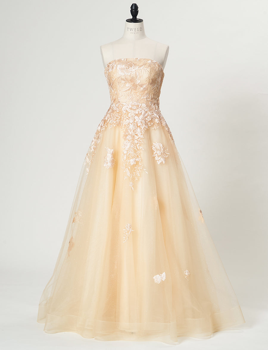 シャンパンゴールド ステージドレス・演奏会ドレスにお薦めロング