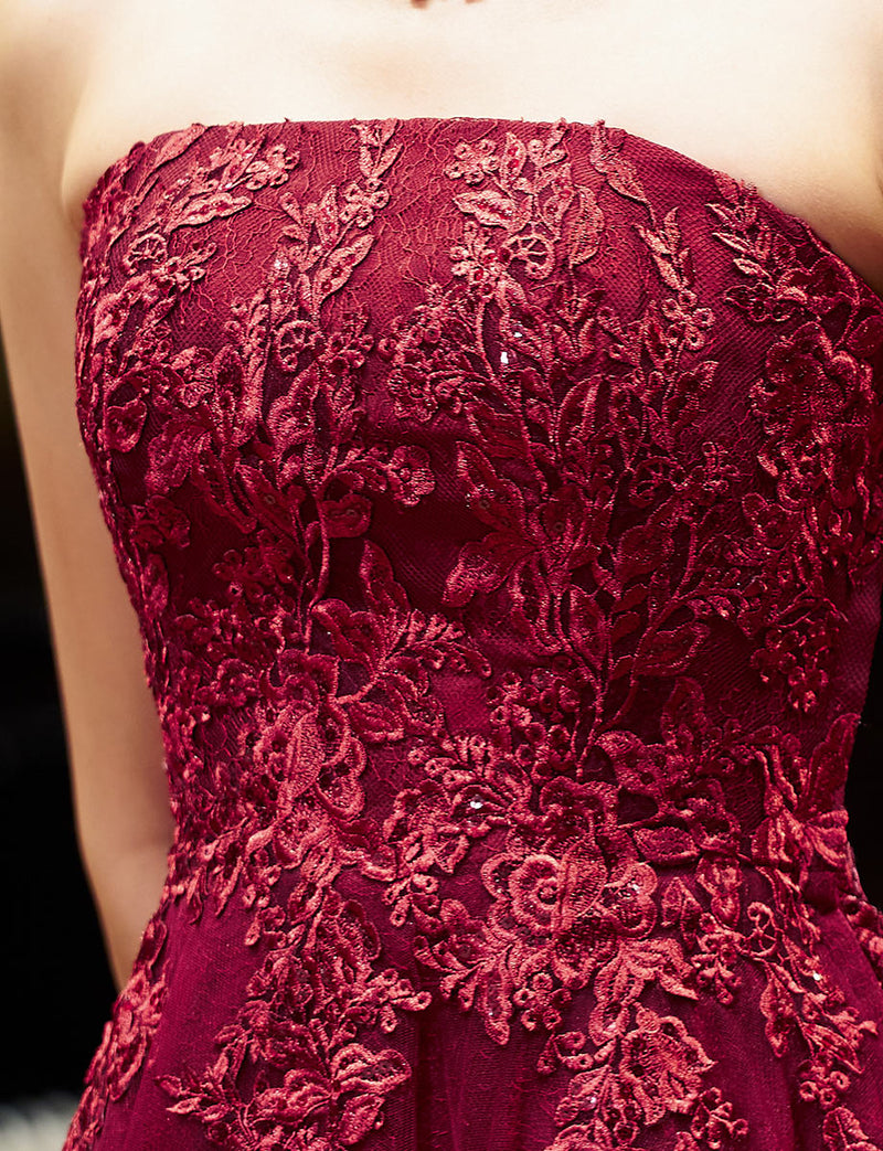 TWEED DRESS(ツイードドレス)のワインレッドロングドレス・チュール｜TN2024-WRDの上半身装飾拡大画像です。