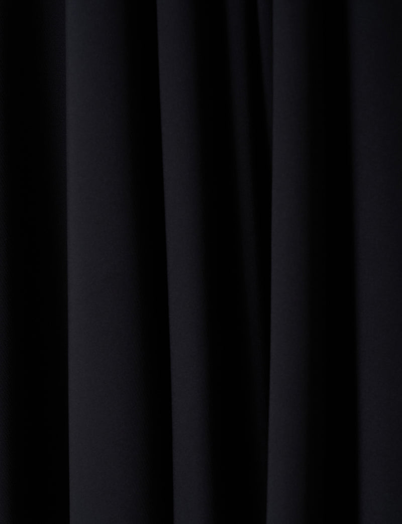 TWEED DRESS(ツイードドレス)のブラックロングドレス・シフォン｜TN2027-BKのスカート生地拡大画像です。