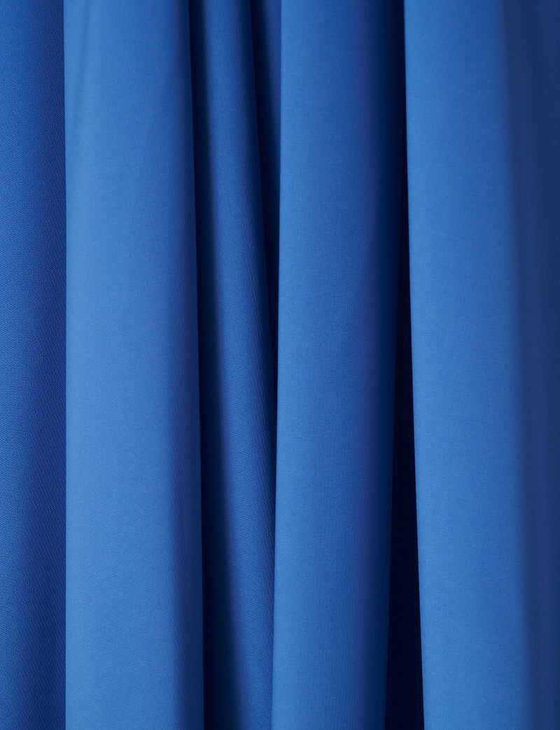 TWEED DRESS(ツイードドレス)のブルーロングドレス・シフォン｜TN2027-BLのスカート生地拡大画像です。