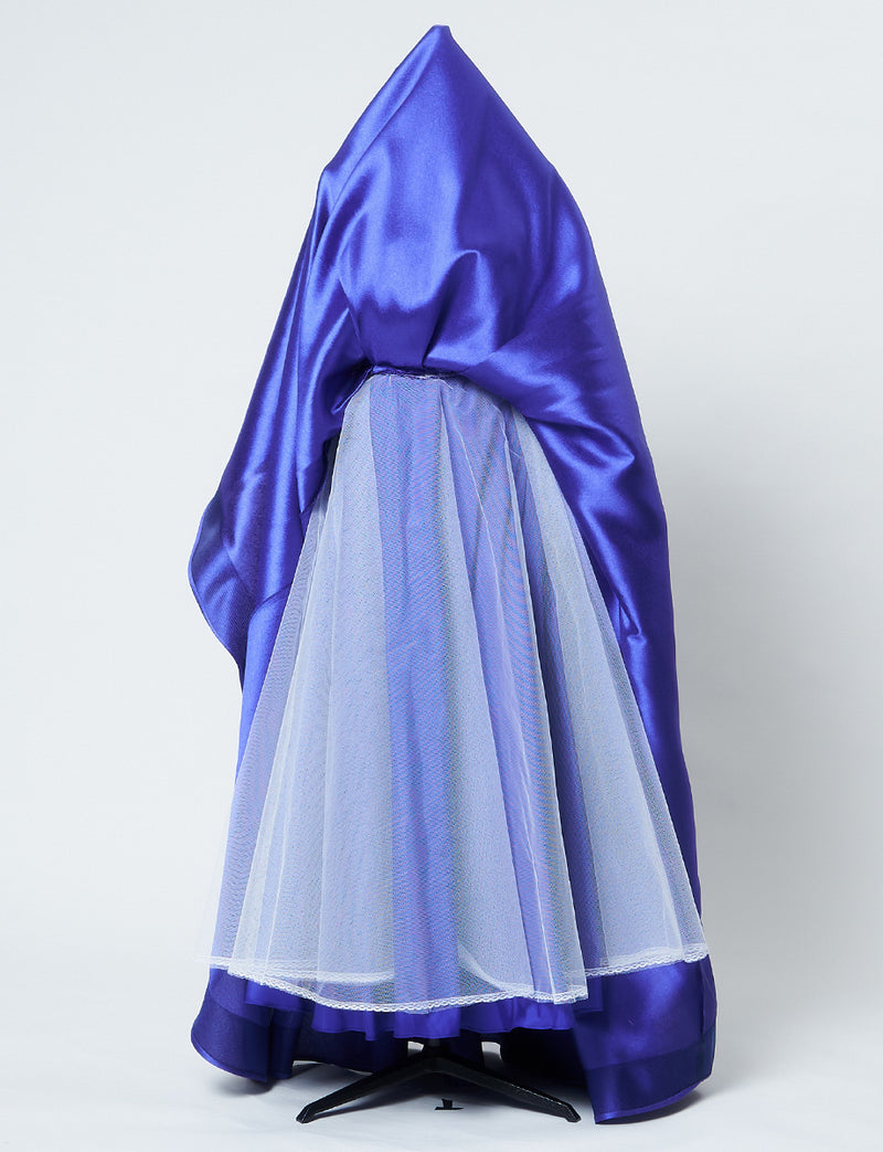 FineFeathers(ファインフェザーズ)のロイヤルブルーロングドレス・サテン｜TO2102-RBLのスカートパニエ画像です。