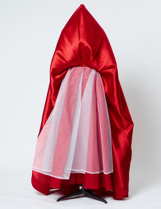 FineFeathers(ファインフェザーズ)のワインレッドロングドレス・サテン｜TO2102-WRDのスカートパニエ画像です。