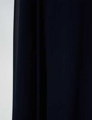 TWEED DRESS(ツイードドレス)のダークネイビーロングドレス・シフォン｜TS1501-SB-DNYのスカート裾拡大画像です。
