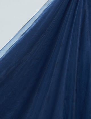 TWEED DRESS(ツイードドレス)のネイビーロングドレス・チュール｜TS1503-NYのスカート生地拡大画像です。