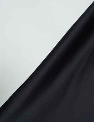 TWEED DRESS(ツイードドレス)のブラックロングドレス・サテン｜TW1914-1-BKのスカート生地拡大画像です。