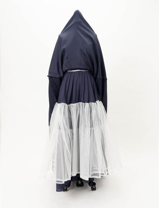 TWEED DRESS(ツイードドレス)のダークネイビーロングドレス・チュール｜TW1918-DNYのスカートパニエ画像です。