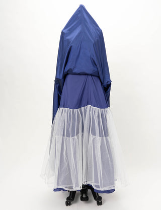 TWEED DRESS(ツイードドレス)のブルーパープルロングドレス・グラデーションチュール｜TW1937-BLPEのスカートパニエ画像です。