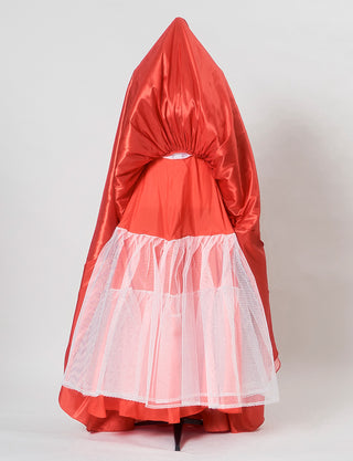 TWEED DRESS(ツイードドレス)のレッドロングドレス・チュール｜TW1944-RDのスカートパニエ画像です。