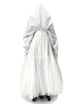 TWEED DRESS(ツイードドレス)のペールグレーロングドレス・チュール｜TW1947-PGYのスカートパニエ画像です。