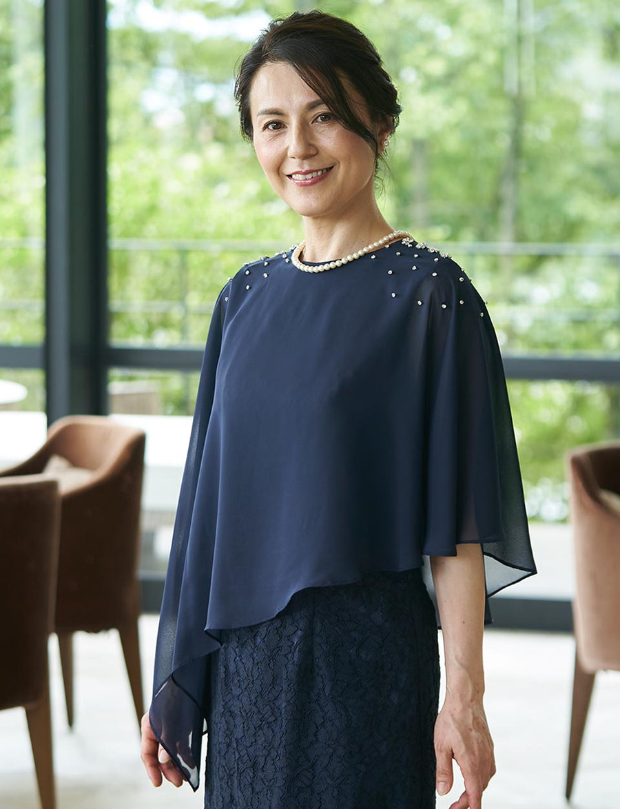 3232＊ツイードマーメイドミモレ丈ドレスnvM 