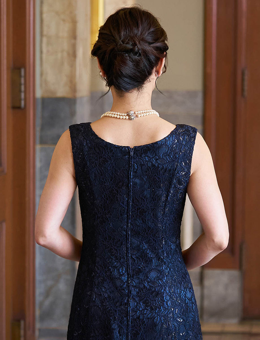 TWEED DONNA マザードレス　ダークネイビー M 9号結婚式 TWEED DONNA｜結婚式マザードレス・高品質フォーマルドレス専門