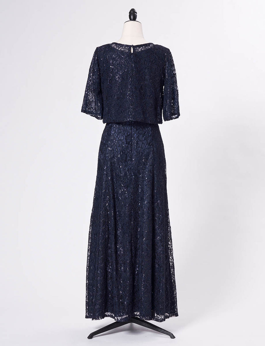 新品未使用⭐︎TWEED DRESS ボレロ　13号　XL マザーズドレス・結婚式 母親ドレス MD0230-3-DNY ダークネイビー