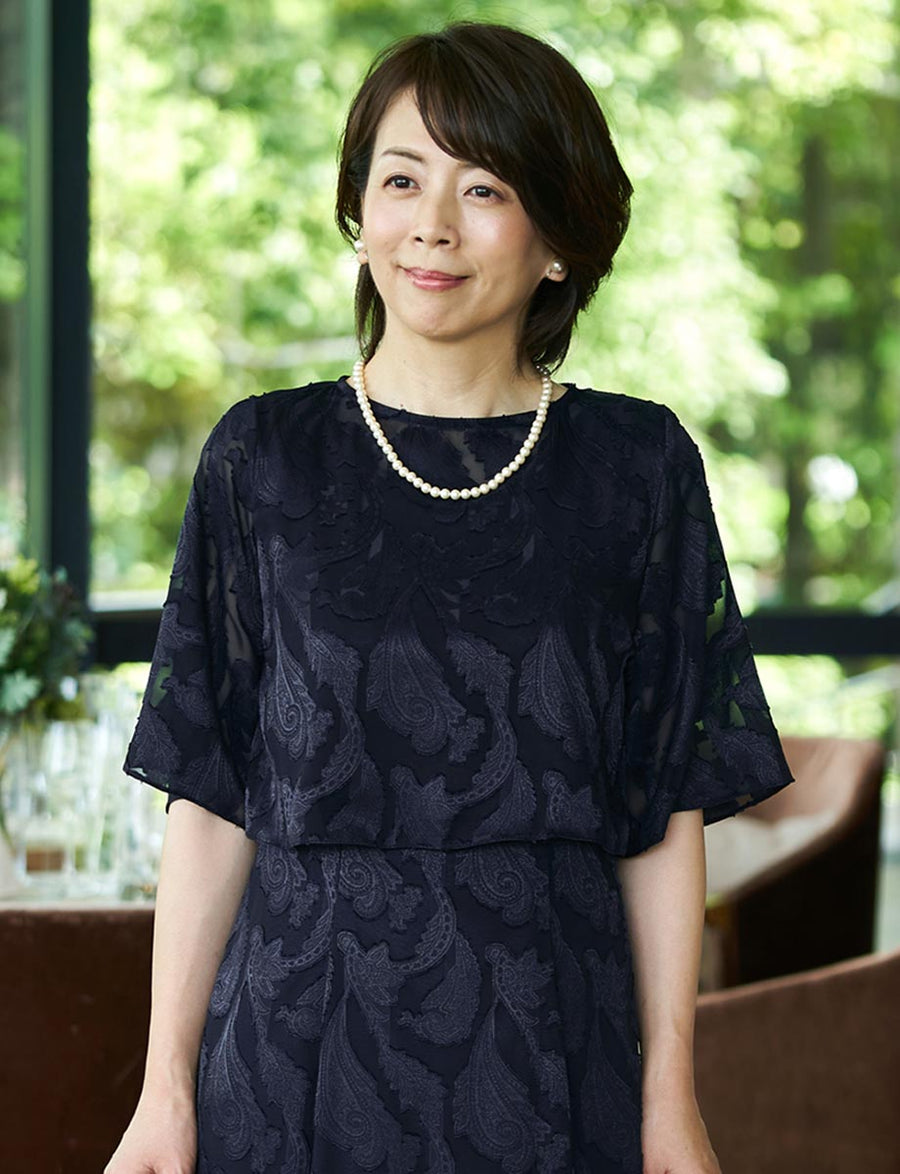 マザーズドレス・結婚式 母親ドレス MD0230-DNY ネイビー ボレロ