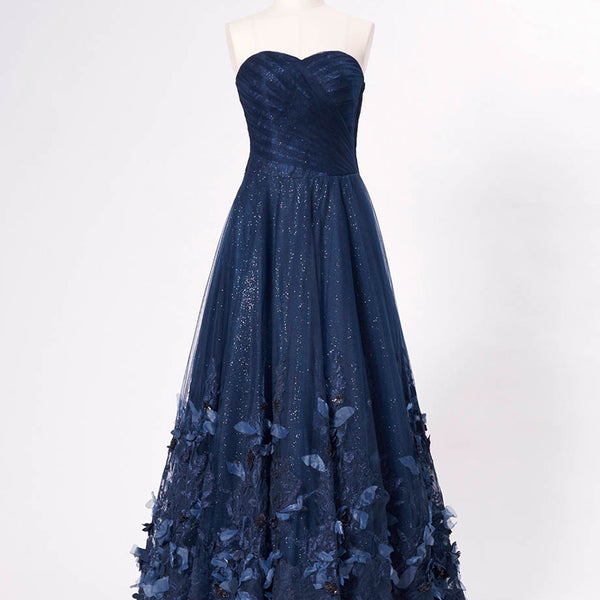 ダークネイビー 演奏会・発表会ドレス, コンクール, ステージドレス 衣装｜Fine Feathers・TM1684-DNY – TWEED DRESS