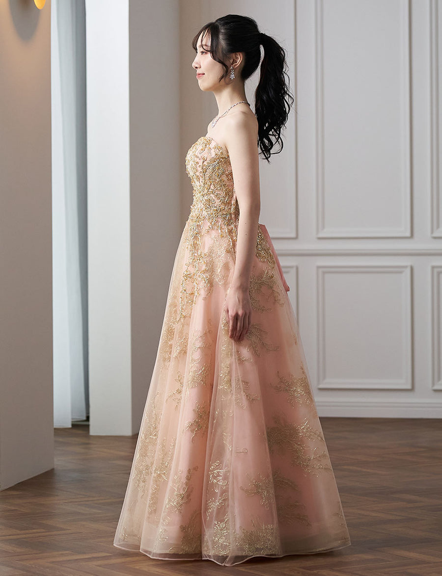 シェルピンク 演奏会ドレス・ステージドレス ツイードドレス｜Fine