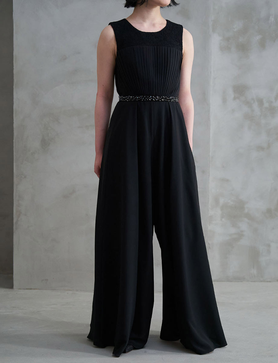 ブラック 演奏会ドレス・ステージドレスにお薦めパンツドレス・TU2303