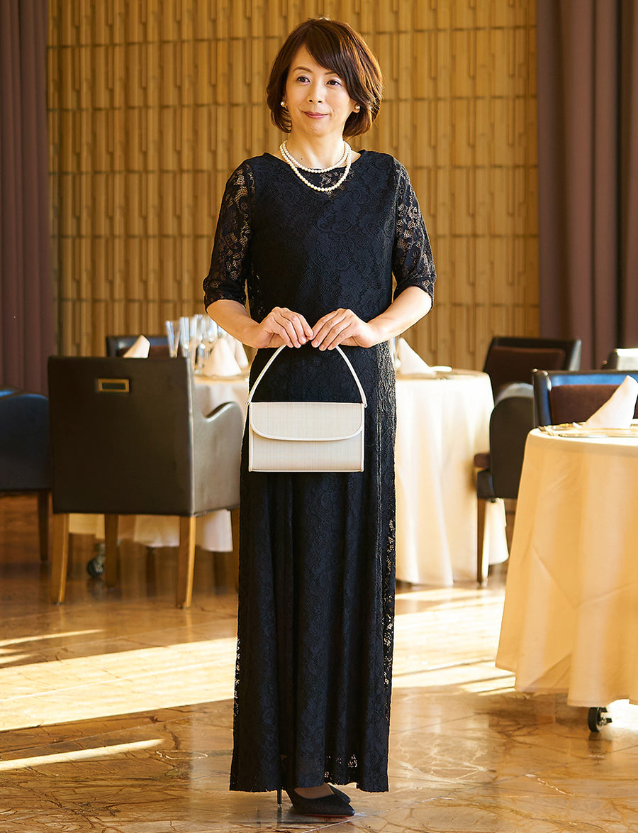 留袖ドレス、新郎新婦母❣️着やすい前開き　群鶴　金駒　着丈126 留袖ドレス、新郎新婦母❣️着やすい前開き 群鶴 金駒 着丈126