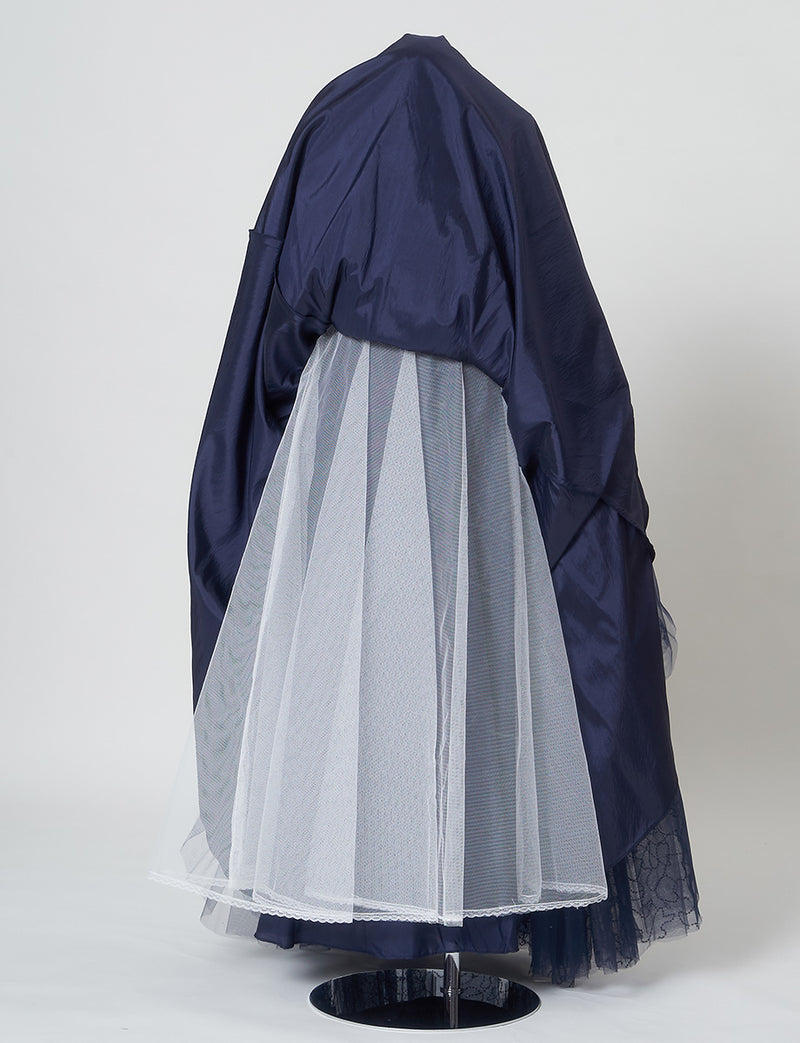 TWEED GIRL(ツイードガール)のダークネイビーロングドレス・スパンコールチュール｜TWJ9101-DNYのスカートパニエ画像です。