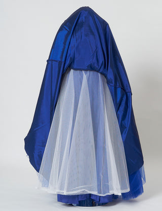 TWEED GIRL(ツイードガール)のロイヤルブルーロングドレス・スパンコールチュール｜TWJ9101-RBLのスカートパニエ画像です。