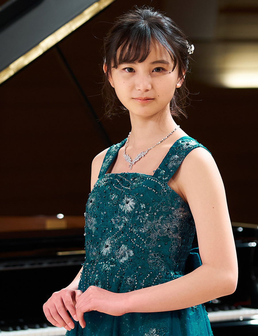 tweed girl ドレス150センチ　ピアノ発表会　コンクール ブルーグレー 演奏会ドレス・コンクールドレス・発表会にお薦め